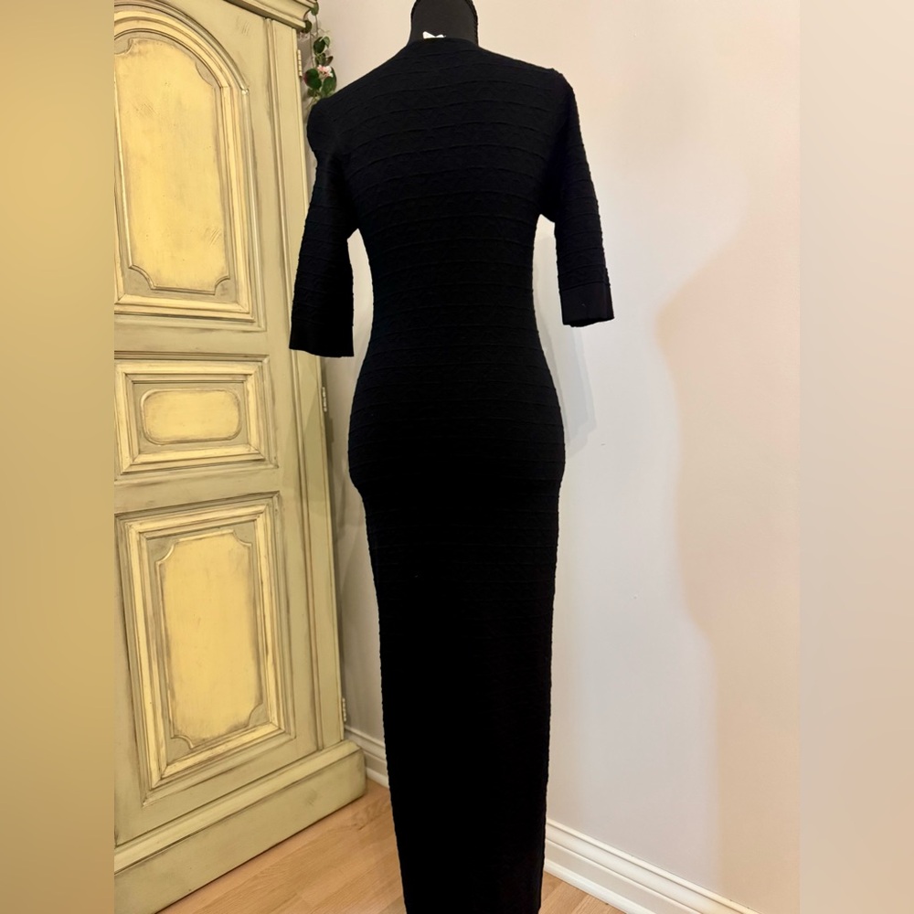 Ingrid & Isabel Black Ribbed Maxi Dress